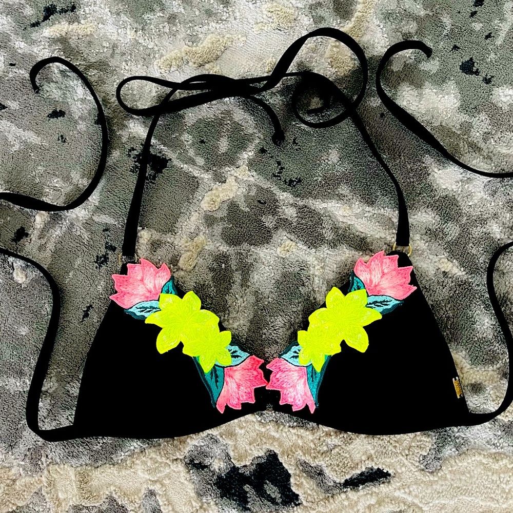 Victoria Secret PINK Neon Floral Bikini Top  S